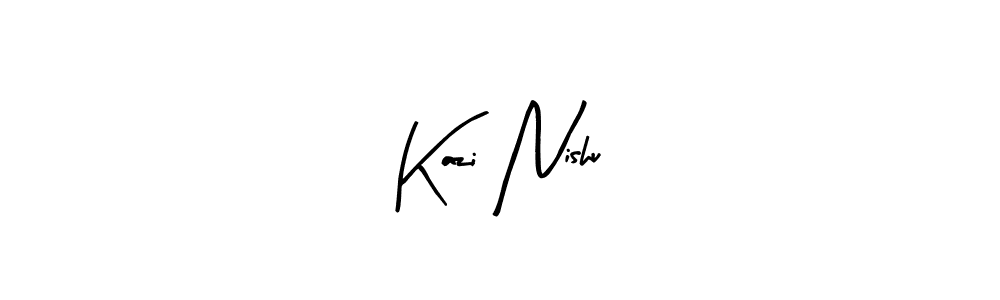 Also You can easily find your signature by using the search form. We will create Kazi Nishu name handwritten signature images for you free of cost using Arty Signature sign style. Kazi Nishu signature style 8 images and pictures png