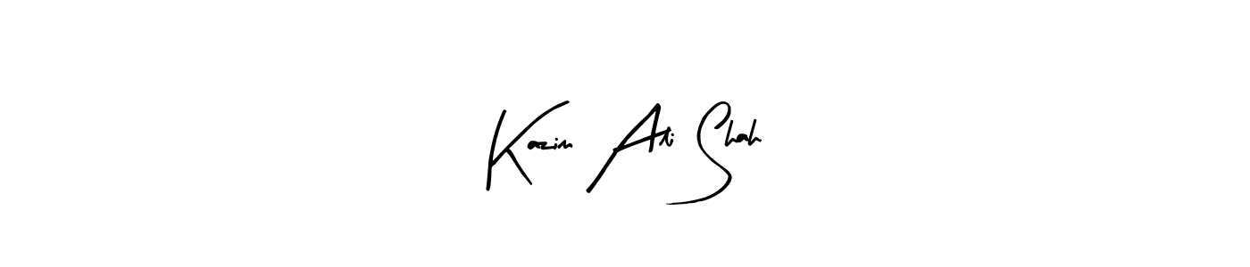 Use a signature maker to create a handwritten signature online. With this signature software, you can design (Arty Signature) your own signature for name Kazim Ali Shah. Kazim Ali Shah signature style 8 images and pictures png