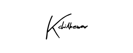 A stylish, flowing autograph style designed for name Kchilkewar using Arty Signature typography. Perfect for digital creative projects. Kchilkewar signature style 8 images and pictures png