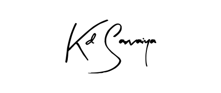 Give your name Kd Sarvaiya an exquisite flair with the Arty Signature script font. Ideal for contracts, resumes, and formal letterheads. Kd Sarvaiya signature style 8 images and pictures png
