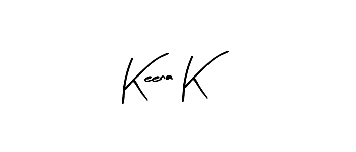 Also we have Keena K name is the best signature style. Create professional handwritten signature collection using Arty Signature autograph style. Keena K signature style 8 images and pictures png