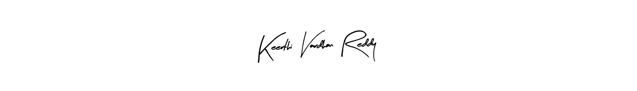 How to make Keerthi Vardhan Reddy name signature. Use Arty Signature style for creating short signs online. This is the latest handwritten sign. Keerthi Vardhan Reddy signature style 8 images and pictures png