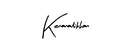 Designed for modern professionals: Kenanalikhan name signature crafted with Arty Signature script. Ready for digital PDF workflows. Kenanalikhan signature style 8 images and pictures png