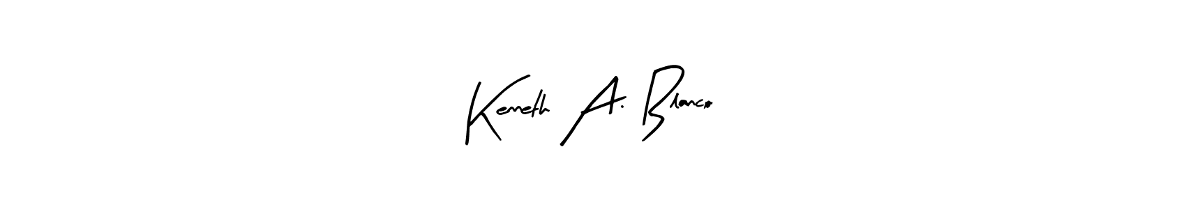Use a signature maker to create a handwritten signature online. With this signature software, you can design (Arty Signature) your own signature for name Kenneth A. Blanco. Kenneth A. Blanco signature style 8 images and pictures png
