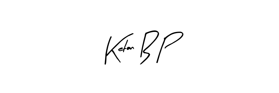 Arty Signature is a professional signature style that is perfect for those who want to add a touch of class to their signature. It is also a great choice for those who want to make their signature more unique. Get Ketan B P name to fancy signature for free. Ketan B P signature style 8 images and pictures png