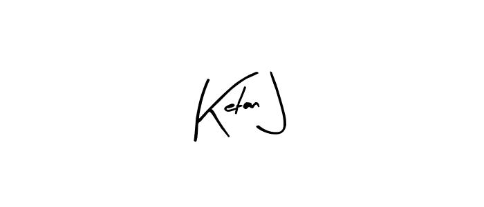 Create a beautiful signature design for name Ketan J. With this signature (Arty Signature) fonts, you can make a handwritten signature for free. Ketan J signature style 8 images and pictures png