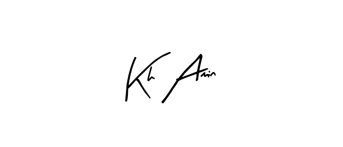 Make a beautiful signature design for name Kh Amin. With this signature (Arty Signature) style, you can create a handwritten signature for free. Kh Amin signature style 8 images and pictures png