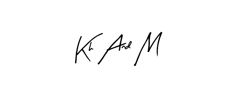 Similarly Arty Signature is the best handwritten signature design. Signature creator online .You can use it as an online autograph creator for name Kh And M. Kh And M signature style 8 images and pictures png