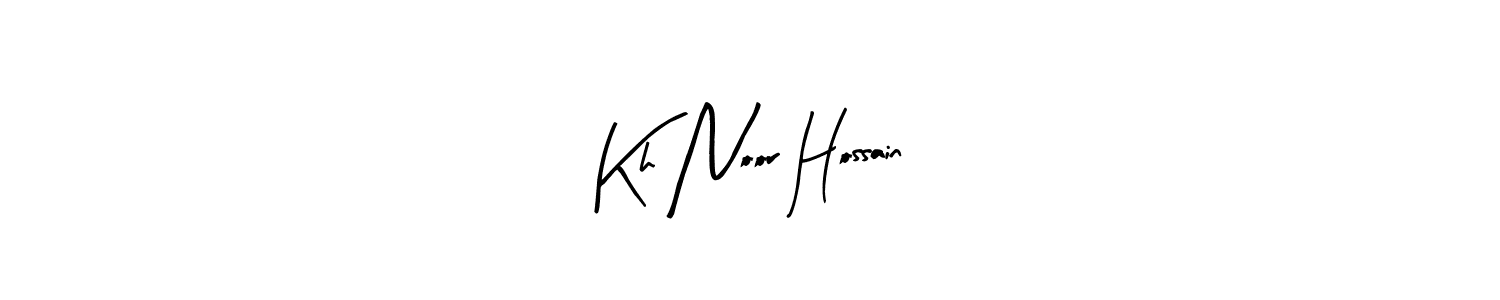 Create a beautiful signature design for name Kh Noor Hossain. With this signature (Arty Signature) fonts, you can make a handwritten signature for free. Kh Noor Hossain signature style 8 images and pictures png