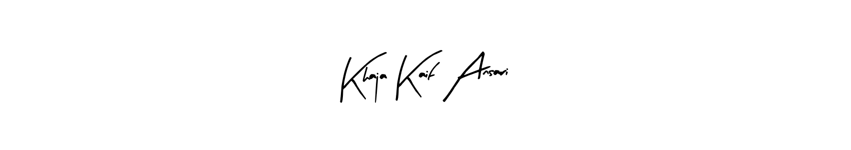 You can use this online signature creator to create a handwritten signature for the name Khaja Kaif Ansari. This is the best online autograph maker. Khaja Kaif Ansari signature style 8 images and pictures png