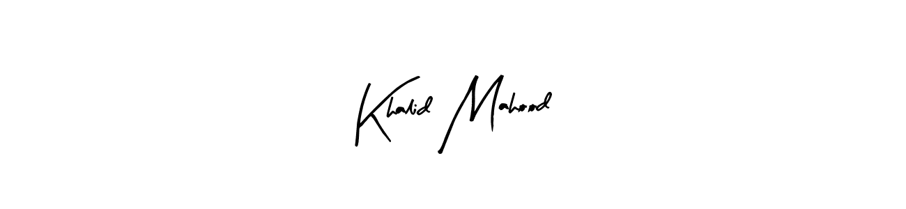 Arty Signature is a professional signature style that is perfect for those who want to add a touch of class to their signature. It is also a great choice for those who want to make their signature more unique. Get Khalid Mahood name to fancy signature for free. Khalid Mahood signature style 8 images and pictures png