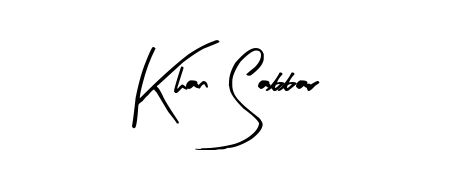 Get inspired by this graceful Arty Signature signature style for name Khan Sabbar. Smooth loops and balanced proportions for everyday use. Khan Sabbar signature style 8 images and pictures png