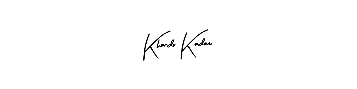 How to make Khandu Kadam signature? Arty Signature is a professional autograph style. Create handwritten signature for Khandu Kadam name. Khandu Kadam signature style 8 images and pictures png