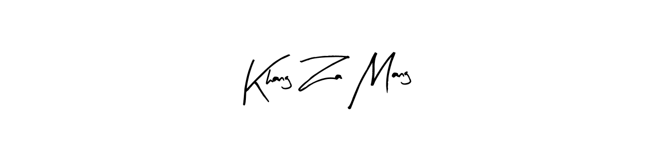 Similarly Arty Signature is the best handwritten signature design. Signature creator online .You can use it as an online autograph creator for name Khang Za Mang. Khang Za Mang signature style 8 images and pictures png