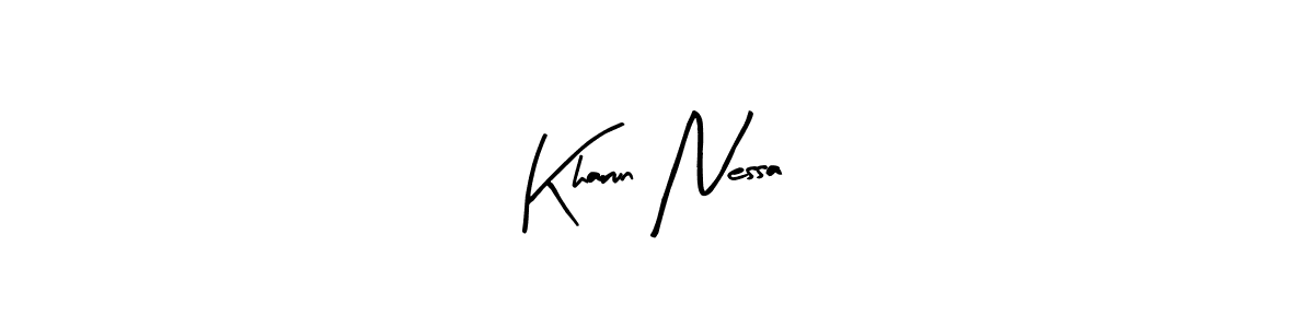 You should practise on your own different ways (Arty Signature) to write your name (Kharun Nessa) in signature. don't let someone else do it for you. Kharun Nessa signature style 8 images and pictures png