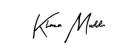 Generate high-definition signature styles for Khaza Muddin. The Arty Signature typeface ensures crisp legibility and sophisticated design. Khaza Muddin signature style 8 images and pictures png