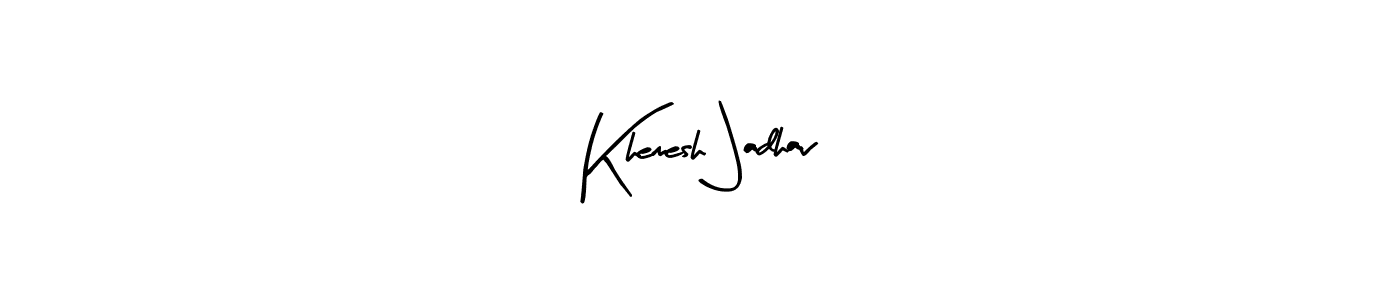 Design your own signature with our free online signature maker. With this signature software, you can create a handwritten (Arty Signature) signature for name Khemesh Jadhav. Khemesh Jadhav signature style 8 images and pictures png