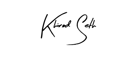 Use a signature maker to create a handwritten signature online. With this signature software, you can design (Arty Signature) your own signature for name Khirod Seth. Khirod Seth signature style 8 images and pictures png