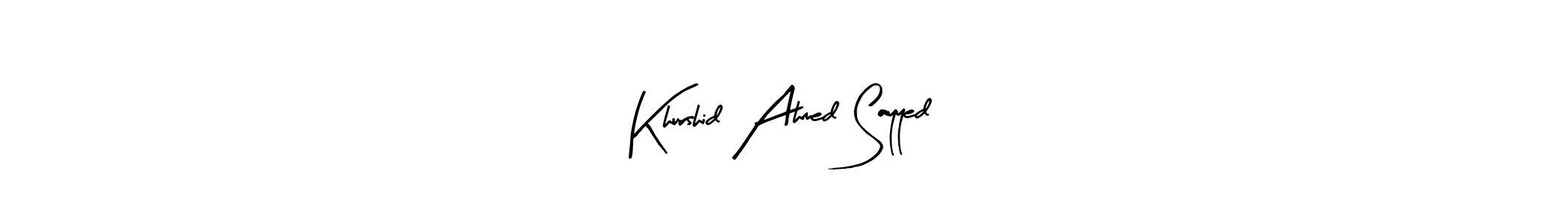 Use a signature maker to create a handwritten signature online. With this signature software, you can design (Arty Signature) your own signature for name Khurshid Ahmed Sayyed. Khurshid Ahmed Sayyed signature style 8 images and pictures png