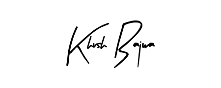 A stylish, flowing autograph style designed for name Khush Bajwa using Arty Signature typography. Perfect for digital creative projects. Khush Bajwa signature style 8 images and pictures png