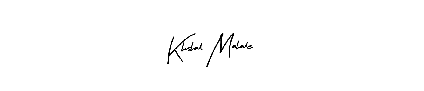 You should practise on your own different ways (Arty Signature) to write your name (Khushal Mahale) in signature. don't let someone else do it for you. Khushal Mahale signature style 8 images and pictures png