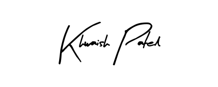 Practice writing Khwaish Patel with the flow of Arty Signature lettering. A fantastic source of inspiration for developing your personal signature style. Khwaish Patel signature style 8 images and pictures png