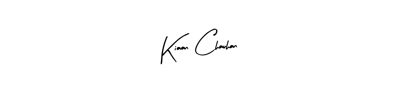 This is the best signature style for the Kiaan Chauhan name. Also you like these signature font (Arty Signature). Mix name signature. Kiaan Chauhan signature style 8 images and pictures png