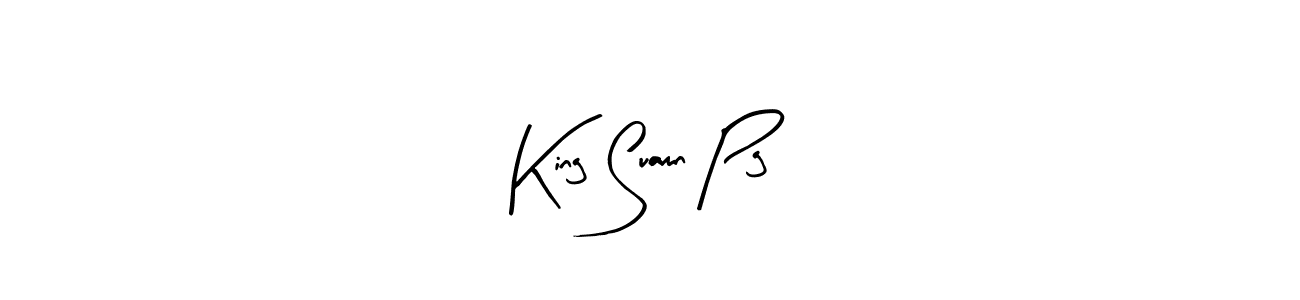 How to make King Suamn Pg signature? Arty Signature is a professional autograph style. Create handwritten signature for King Suamn Pg name. King Suamn Pg signature style 8 images and pictures png