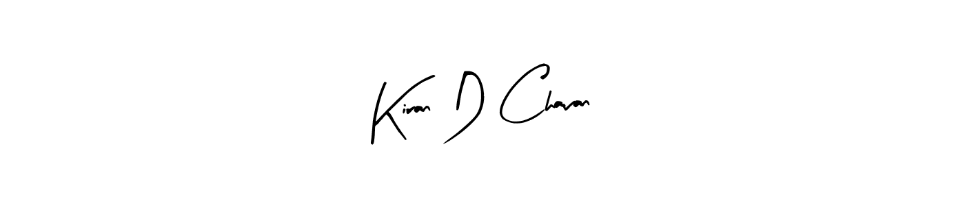 How to make Kiran D Chavan name signature. Use Arty Signature style for creating short signs online. This is the latest handwritten sign. Kiran D Chavan signature style 8 images and pictures png