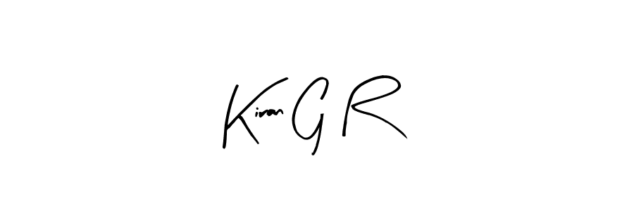 Make a beautiful signature design for name Kiran G R. With this signature (Arty Signature) style, you can create a handwritten signature for free. Kiran G R signature style 8 images and pictures png