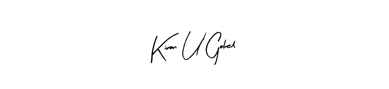 This is the best signature style for the Kiran U Gohel name. Also you like these signature font (Arty Signature). Mix name signature. Kiran U Gohel signature style 8 images and pictures png