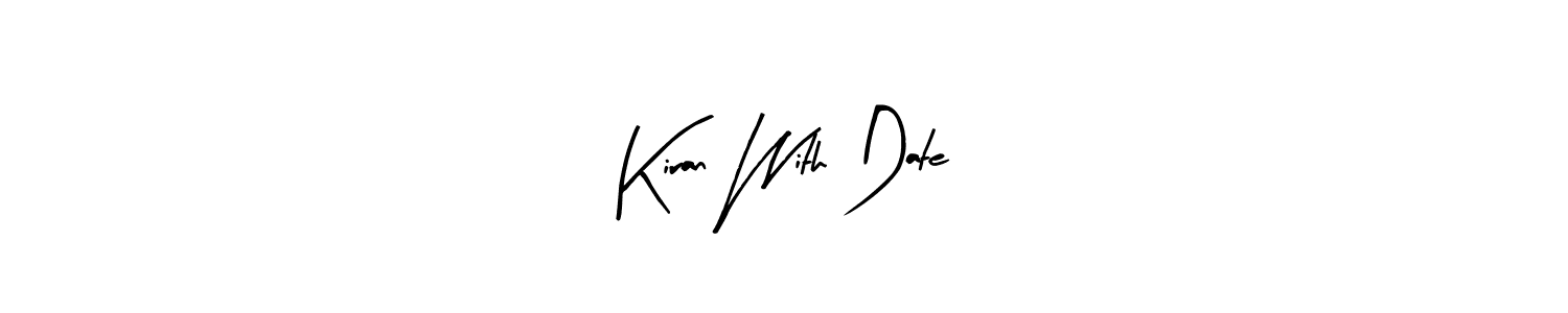 Use a signature maker to create a handwritten signature online. With this signature software, you can design (Arty Signature) your own signature for name Kiran With Date. Kiran With Date signature style 8 images and pictures png