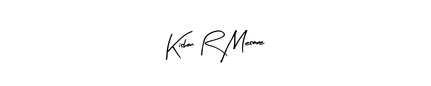 The best way (Arty Signature) to make a short signature is to pick only two or three words in your name. The name Kishan R Mesare include a total of six letters. For converting this name. Kishan R Mesare signature style 8 images and pictures png