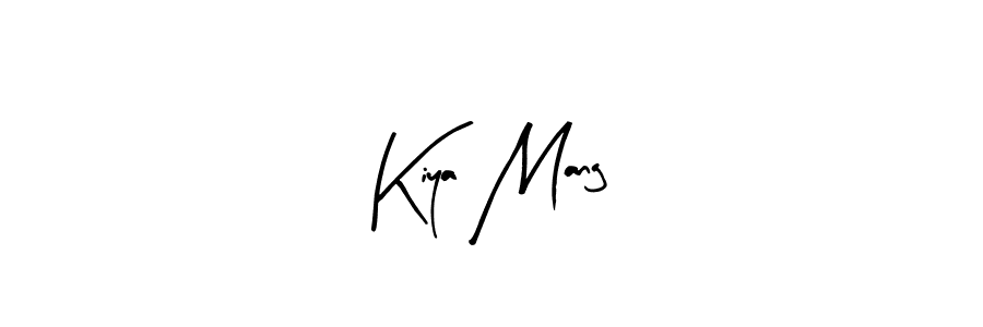 Similarly Arty Signature is the best handwritten signature design. Signature creator online .You can use it as an online autograph creator for name Kiya Mang. Kiya Mang signature style 8 images and pictures png