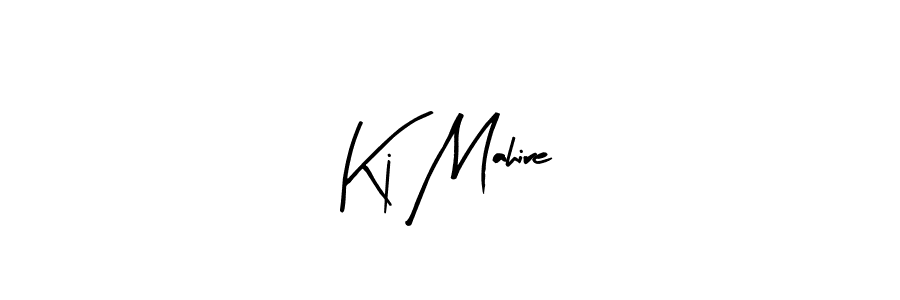 The best way (Arty Signature) to make a short signature is to pick only two or three words in your name. The name Kj Mahire include a total of six letters. For converting this name. Kj Mahire signature style 8 images and pictures png
