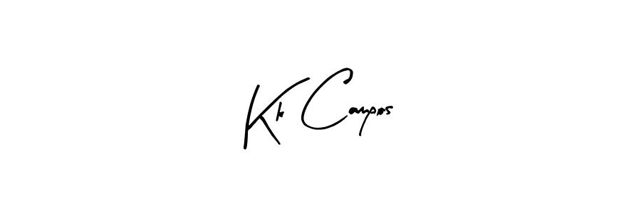 Use a signature maker to create a handwritten signature online. With this signature software, you can design (Arty Signature) your own signature for name Kk Campos. Kk Campos signature style 8 images and pictures png