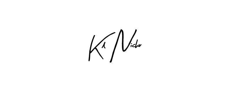 Also You can easily find your signature by using the search form. We will create Kl Nichu name handwritten signature images for you free of cost using Arty Signature sign style. Kl Nichu signature style 8 images and pictures png