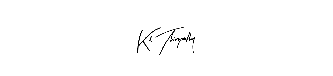 Similarly Arty Signature is the best handwritten signature design. Signature creator online .You can use it as an online autograph creator for name Kl Thirupathy. Kl Thirupathy signature style 8 images and pictures png