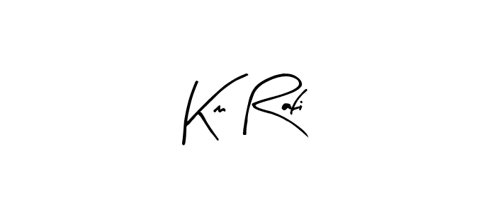 You should practise on your own different ways (Arty Signature) to write your name (Km Rafi) in signature. don't let someone else do it for you. Km Rafi signature style 8 images and pictures png