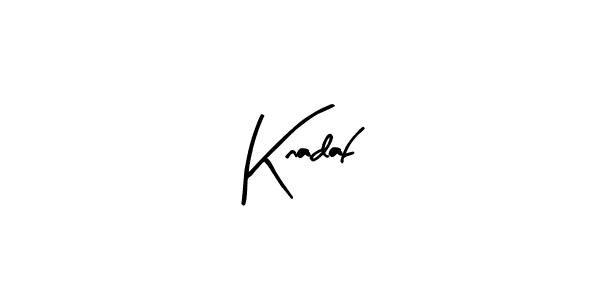 How to make Knadaf signature? Arty Signature is a professional autograph style. Create handwritten signature for Knadaf name. Knadaf signature style 8 images and pictures png