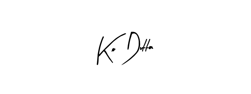 if you are searching for the best signature style for your name Ko Dutta. so please give up your signature search. here we have designed multiple signature styles  using Arty Signature. Ko Dutta signature style 8 images and pictures png