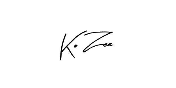 Arty Signature is a professional signature style that is perfect for those who want to add a touch of class to their signature. It is also a great choice for those who want to make their signature more unique. Get Ko Zee name to fancy signature for free. Ko Zee signature style 8 images and pictures png