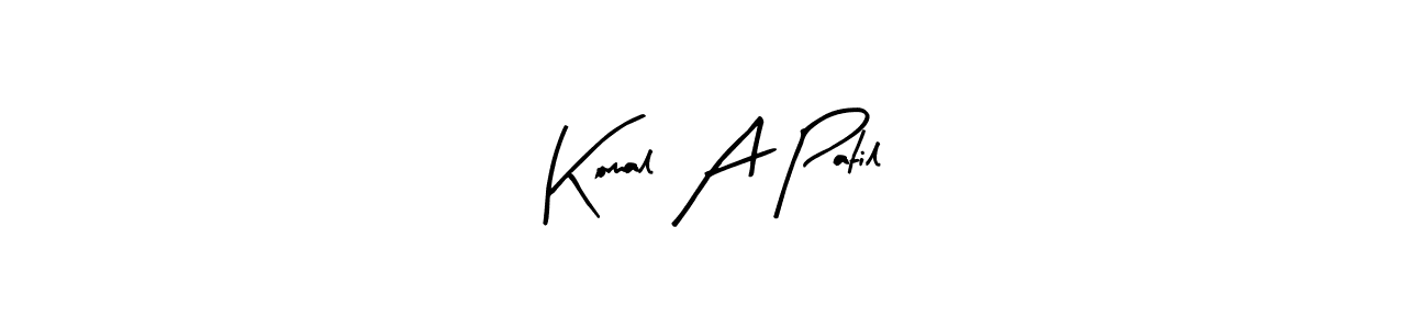 How to make Komal A Patil signature? Arty Signature is a professional autograph style. Create handwritten signature for Komal A Patil name. Komal A Patil signature style 8 images and pictures png