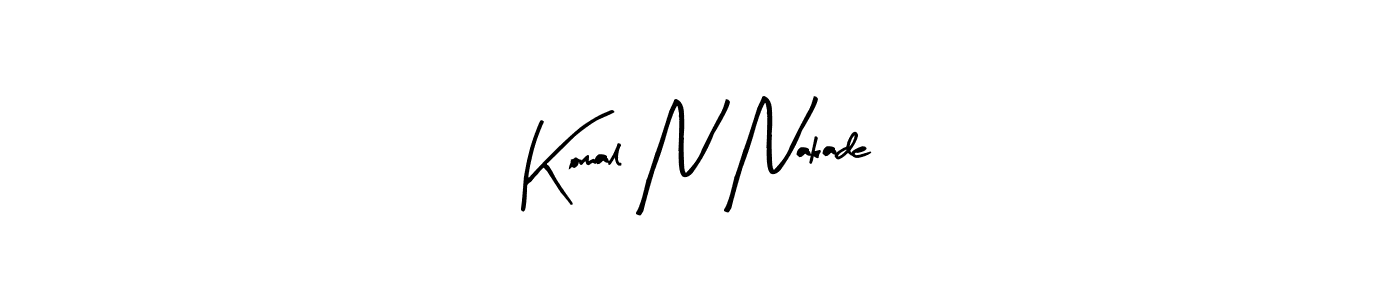 Use a signature maker to create a handwritten signature online. With this signature software, you can design (Arty Signature) your own signature for name Komal N Nakade. Komal N Nakade signature style 8 images and pictures png