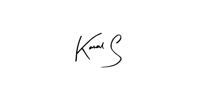 Design your own signature with our free online signature maker. With this signature software, you can create a handwritten (Arty Signature) signature for name Komal S. Komal S signature style 8 images and pictures png