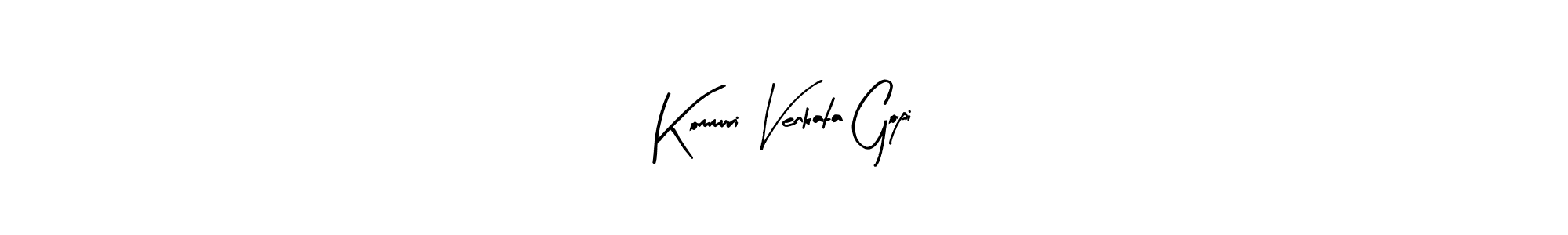 Create a beautiful signature design for name Kommuri Venkata Gopi. With this signature (Arty Signature) fonts, you can make a handwritten signature for free. Kommuri Venkata Gopi signature style 8 images and pictures png