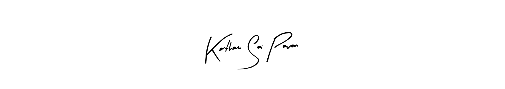 Make a beautiful signature design for name Kontham Sai Pavan. With this signature (Arty Signature) style, you can create a handwritten signature for free. Kontham Sai Pavan signature style 8 images and pictures png