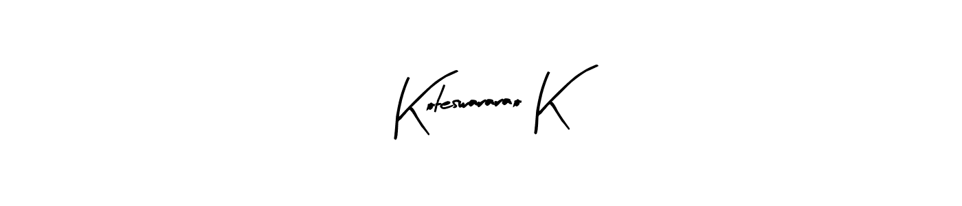 Also we have Koteswararao K name is the best signature style. Create professional handwritten signature collection using Arty Signature autograph style. Koteswararao K signature style 8 images and pictures png