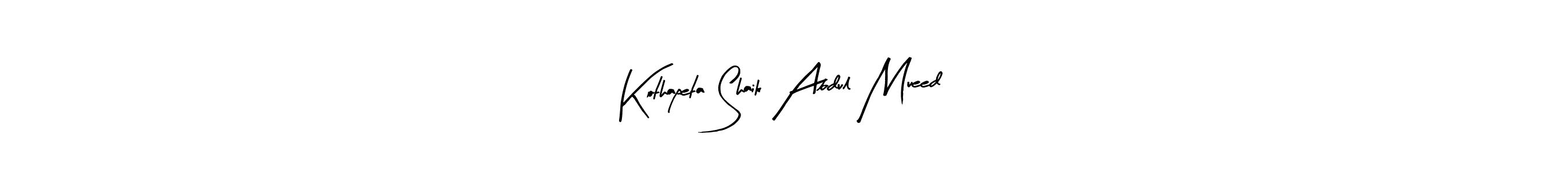 Also we have Kothapeta Shaik Abdul Mueed name is the best signature style. Create professional handwritten signature collection using Arty Signature autograph style. Kothapeta Shaik Abdul Mueed signature style 8 images and pictures png