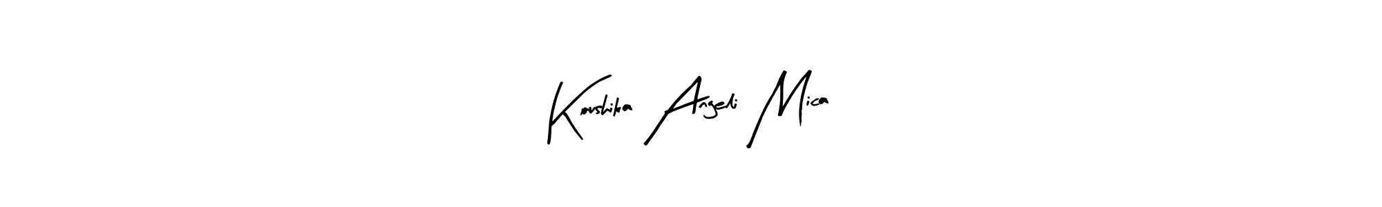 Use a signature maker to create a handwritten signature online. With this signature software, you can design (Arty Signature) your own signature for name Koushika Angeli Mica. Koushika Angeli Mica signature style 8 images and pictures png